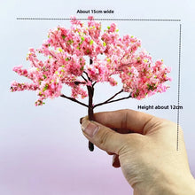 Load image into Gallery viewer, 12cm Miniature Wire Sakura Cherry Blossom Tree Model For Train Scenery DIY Sand Table Dollhouse Garden Micro Landscape Craft Supplies
