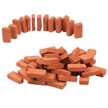 Load image into Gallery viewer, 50pcs Miniature Clay Bricks 1:16 Dollhouse Building Blocks Model Landscaping Diorama Scenery Supplies
