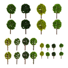 Load image into Gallery viewer, 24pcs Miniature Model Shrubs Trees 2.5-3.5cm for Diorama Scenery, Railroad Landscape, Craft Supplies
