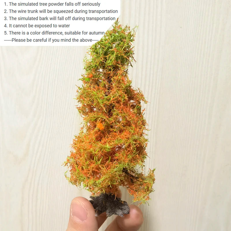 10cm/ 15cm/ 23cm Miniature Autumn Gold Wire Tree Model for DIY Dioramas, Train Railway Layouts, Dollhouse Gardens & Landscape Projects