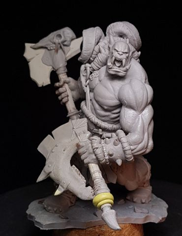 Orc Monster Warrior Unpainted Resin Figure 1/24 Scale Unassembled Model