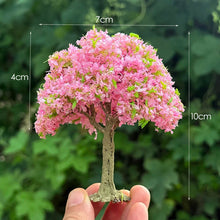 Load image into Gallery viewer, Miniature Cherry Blossom Tree Model Pink 10cm for Diorama Model Train Landscape Craft Supply
