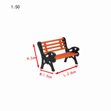Load image into Gallery viewer, 10pcs 1:30/50/75/100/150 Scale Miniature Park Bench Chairs for Diorama Scenes, Model Railway Layouts, Garden and Architecture Craft Projects
