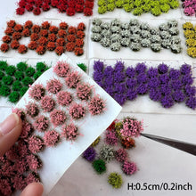 Load image into Gallery viewer, 32pcs Miniature Flower Clusters 5mm HO N Scale for Diorama Scenery, Landscaping Supply

