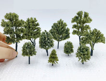 Load image into Gallery viewer, 100pcs Mixed Autumn Model Trees 3–12cm Plastic Miniature Scenery for DIY Diorama, Railway Layout, Sand Tables, Landscape Craft Supplies
