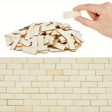 Load image into Gallery viewer, 100pcs Mini Bamboo Floor Boards 1:12 Scale Miniature Dollhouse Flooring Tiles Craft Supply
