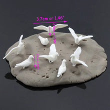 Load image into Gallery viewer, 24 pcs Miniature Pigeon Dove Bird Animal Unpainted Figures 1:50 Models O Scale Dollhouse Garden Landscape Scenery Layout Diorama Supplies
