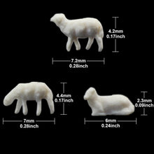 Load image into Gallery viewer, 100 pcs Miniature Sheep Farm Animal Unpainted Figures 1:160 Models N Scale Garden Landscape Scenery Layout Accessories Diorama Supplies

