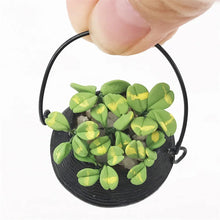 Load image into Gallery viewer, 1/12 Scale Miniature Potted Plant, Green Hanging Flower Model, Dollhouse Accessories, Mini Décor, Simulation Plant Craft Supply
