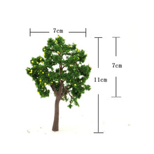 Load image into Gallery viewer, 5pcs Miniature Fruit Trees 11cm for Model Railway Scenery, Landscape Garden, Diorama, Sand Table
