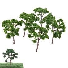 Load image into Gallery viewer, 5 pcs 10cm Miniature Dark Green Iron Wire Tree Models Train Railway Accessories Fairy Garden Landscape Terrarium Diorama Craft Supplies
