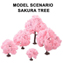 Load image into Gallery viewer, Miniature Cherry Blossom Wire Tree 9.5cm - 18.5cm Model Plant for DIY Sand Table, Diorama, Train Layout, Dollhouse Garden, or Craft Supply
