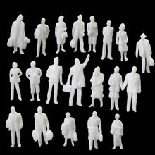 Load image into Gallery viewer, 100pcs Unpainted Miniature Standing People HO Scale 1:87 Model Railway &amp; Diorama Craft Supplies
