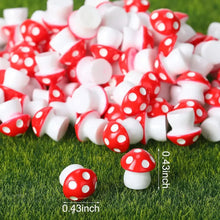 Load image into Gallery viewer, 50 pcs Miniature Tiny Resin Mushroom Model DIY Scenery Dollhouse Landscape Fairy Garden Accessories Terrarium Diorama Craft Supplies
