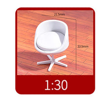 Load image into Gallery viewer, 5 pcs Miniature Computer Chairs Stools Furniture Blank Unpainted Models 1:20/25/30 Scale DIY Layout Dollhouse Decor Diorama Craft Supplies
