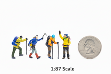 Load image into Gallery viewer, Miniature Mountain Hiking &amp; Ice Climbing Figures 1:87 Scale Model Scenery Supplies
