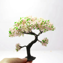 Load image into Gallery viewer, Miniature Cherry Blossom Tree Model Light Pink 10/15cm Diorama Supply Dollhouse Garden Scenery
