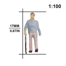 Load image into Gallery viewer, 50pcs 1:100 Scale Miniature Model People Painted Figures for HO Railway Scenes, Architecture Layouts, Dioramas, Landscape Craft Supplies
