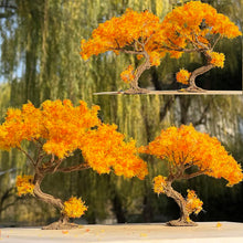 Load image into Gallery viewer, Miniature Autumn Bent Pine Tree Model 10/15cm Diorama Supply Dollhouse Garden Scenery

