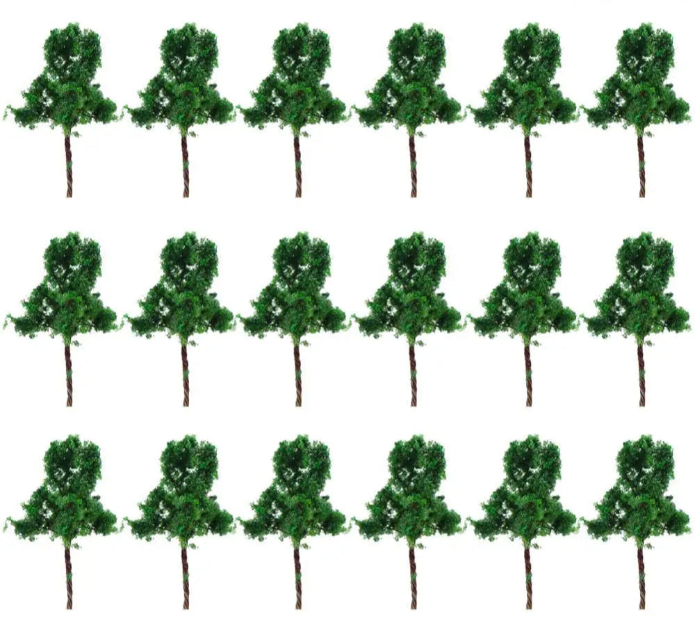 200 pcs 2.7cm Miniature Green Tree Model Iron Wire Trunk Z Scale 1:220 Train Railway Scene Accessories Terrarium Diorama Craft Supplies