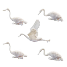 Load image into Gallery viewer, 24 pcs Miniature White Crane Bird Animal Unpainted Figures 1:75 Models OO Scale Garden Landscape Scenery Layout Accessories Diorama Supplies
