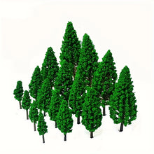 Load image into Gallery viewer, Miniature Model Pine Trees Realistic Plastic Diorama Landscaping Supplies (16pcs)
