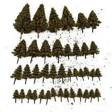 Load image into Gallery viewer, 40pcs Miniature Pine Trees Model 4–12cm for Railway Scenery, Diorama Landscape Supplies
