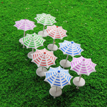 Load image into Gallery viewer, 16 pcs Miniature Sun Umbrella Beach Parasol 1:50-200 Models Dollhouse Accessories Fairy Garden Landscape Terrarium Diorama Craft Supplies
