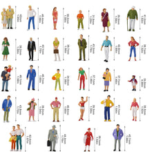 Load image into Gallery viewer, 10pcs Miniature People Figures O Scale 1:43 Model for Railway Diorama Accessories Train Layout Supply
