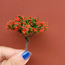 Load image into Gallery viewer, 2 pcs 6.5cm Miniature Sakura Cherry Blossom Model Trees for DIY Diorama, Dollhouse, Train Layout, Architectural Models, and Craft Projects
