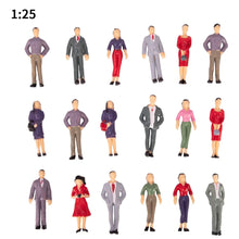 Load image into Gallery viewer, 20pcs 1:25 Scale Painted Miniature Model People Figures for Architecture Layouts, Dioramas, Sand Table Scenes, Landscape Craft Supplies
