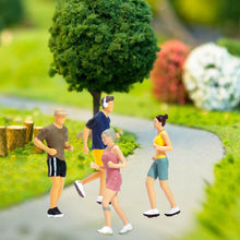 Load image into Gallery viewer, 4 pcs Miniature Running Sports People Figure 1:87 Models Landscape Building Scenery Layout Scene Accessories Diorama Supplies
