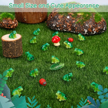 Load image into Gallery viewer, 30pcs Mini Resin Green Frog Figurines Miniatures for Fairy Garden, Terrarium, Dollhouse, DIY Crafts

