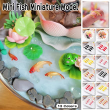 Load image into Gallery viewer, 50pcs 1.5cm 2.2cm Mini Koi Fish Resin Ornaments Small Carp Epoxy Goldfish for Crafts, Fish Tank Decor, Fairy Garden, Miniatures DIY Projects
