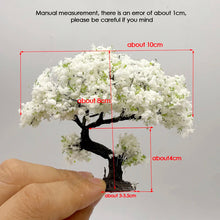 Load image into Gallery viewer, 8cm Miniature White Cherry Blossom Wire Tree Model Dollhouse Fairy Garden DIY Scenery Landscape Terrarium Diorama Craft Supplies
