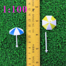 Load image into Gallery viewer, 24 pcs Miniature Sun Umbrella Beach Parasol 1:50-200 Models Dollhouse Accessories Fairy Garden Landscape Terrarium Diorama Craft Supplies
