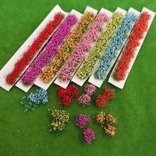 Load image into Gallery viewer, 7pcs Miniature Flower Grass Tufts Strip Model for Diorama Scenery, Wargaming, Railway Layouts, Landscape Decor, Dollhouse, Craft Supplies

