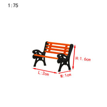 Load image into Gallery viewer, 10pcs 1:30/50/75/100/150 Scale Miniature Park Bench Chairs for Diorama Scenes, Model Railway Layouts, Garden and Architecture Craft Projects
