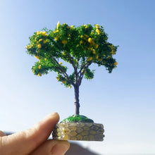 Load image into Gallery viewer, 7cm Miniature Flowering Wire Tree Model with Base Railway Accessories Fairy Garden Landscape Dollhouse Terrarium Diorama Craft Supplies
