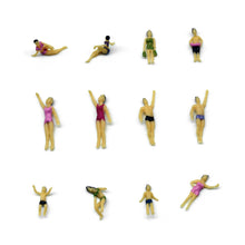 Load image into Gallery viewer, 30 pcs Miniature Swimming People Figure 1/50-1/150 Scale Models Beach Pool Landscape Sand Table Layout Scenery Accessories Diorama Supplies
