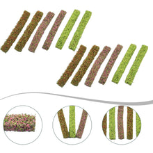 Load image into Gallery viewer, 12 pcs Mixed Miniature Shrub Strips Grass Fence Models DIY Sand Table Building Fairy Garden Landscape Terrarium Diorama Craft Supplies
