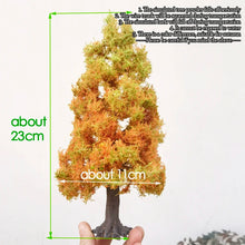 Load image into Gallery viewer, 10cm/ 15cm/ 23cm Miniature Autumn Gold Wire Tree Model for DIY Dioramas, Train Railway Layouts, Dollhouse Gardens &amp; Landscape Projects

