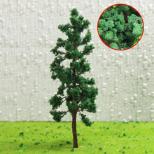 Load image into Gallery viewer, 10pcs Miniature Model Trees, 8.5cm Dark Green, 1:87 Scale Diorama Supplies
