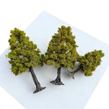 Load image into Gallery viewer, Miniature Autumn Green Model Tree 10–28cm, Railway Scenery, Diorama Craft Supply

