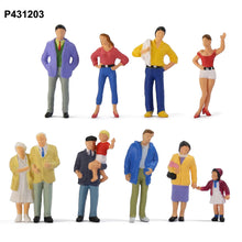 Load image into Gallery viewer, 10pcs Miniature People Figures O Scale 1:43 Model for Railway Diorama Accessories Train Layout Supply
