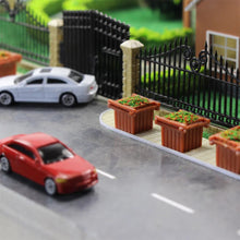 Load image into Gallery viewer, 12pcs Miniature Flowerbed Model Set N HO OO O Scale, Square Garden Border Parterre for Railway Layout Diorama Scene Craft Supplies
