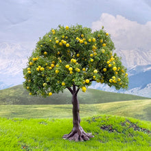 Load image into Gallery viewer, 10cm Miniature Fruit Tree Model – Red Apple, Lemon, Orange Trees for Dioramas, Model Train Layouts, Sand Tables, Dollhouse and Landscaping
