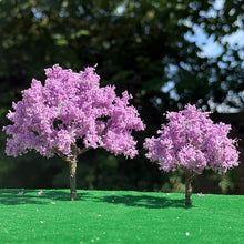 Load image into Gallery viewer, Miniature Purple Flowering Tree 8/12cm Wire Model, Fairy Garden Scenery Craft Supply

