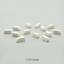 Load image into Gallery viewer, 30pcs Unpainted Miniature Bus Models Vehicles 1:300 Scale for Diorama Railway Model Scenery
