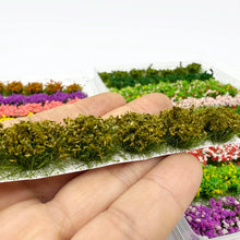 Load image into Gallery viewer, 98pcs Miniature Flower Grass Tufts Mixed Colors 8mm Model Diorama Scenery Railway Wargame Terrain DIY Landscape Supply
